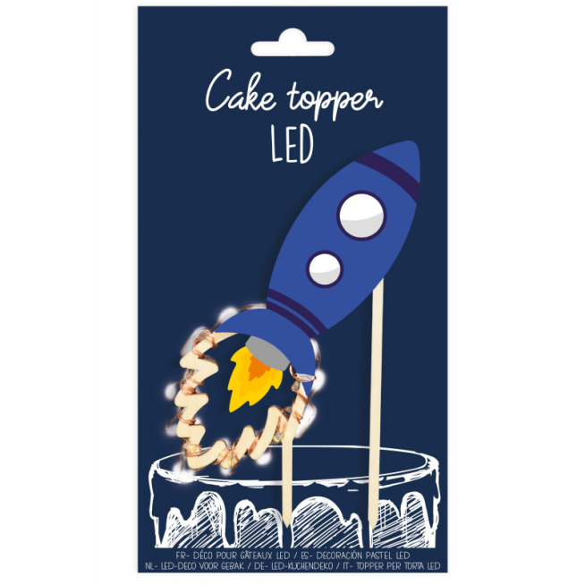 ScrapCooking® Rocket  LED Cake Topper