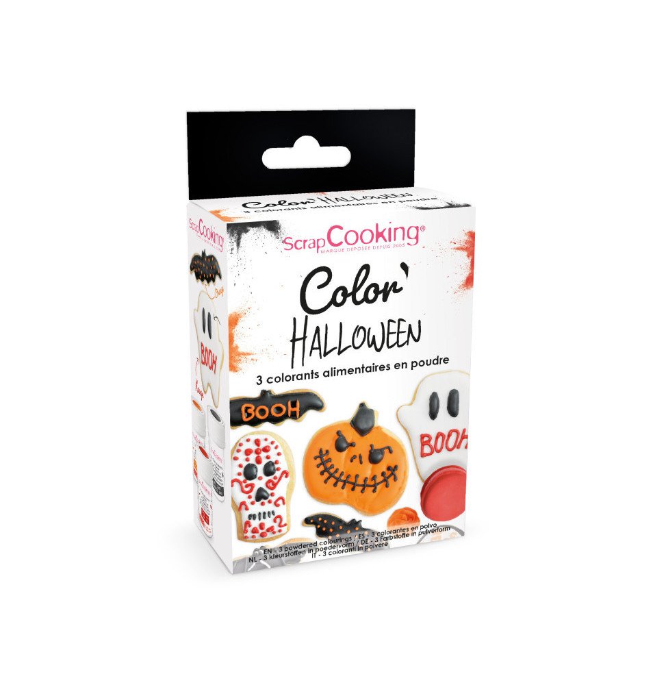 Halloween-Themed Powdered Food Colourings - Set Of 3