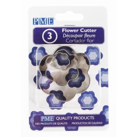 PME Flower -Stainless Steel Cutter Set Of 3