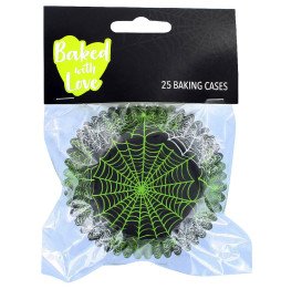 Foil Lined Spiderweb Baking Cases - Set Of 25