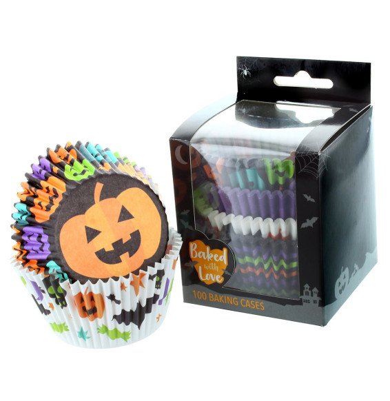 Baked with Love Trick or Treat Halloween Baking Cases - Set Of 100