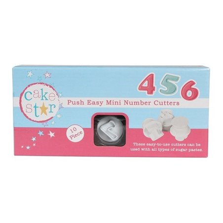 Mini Cake Star Easy Push Number Cutters