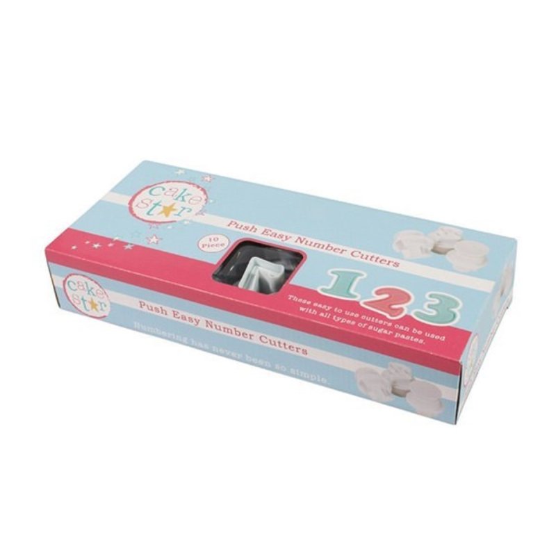 Large Cake Star Push Easy Number Cutters - 10 Piece