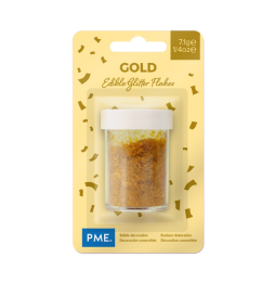 PME Edible Glitter Flakes Gold -  7.1g