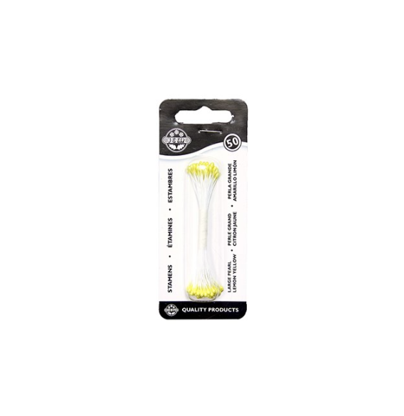 PME Pearl Stamen Large Lemon Yellow - Set Of 50