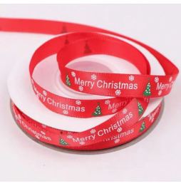 Merry Christmas Roll Red Ribbon - 500cm