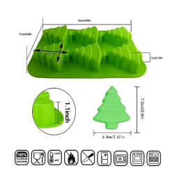 Christmas 6 Tree Chocolate Silicone Mold