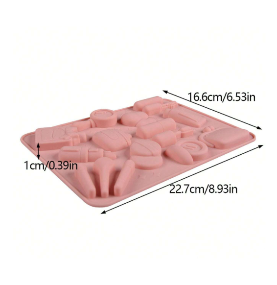 Makeup-Shaped Chocolate Silicone Mold