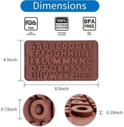 Letter and Number Chocolate Silicone Mold - Set Of 2