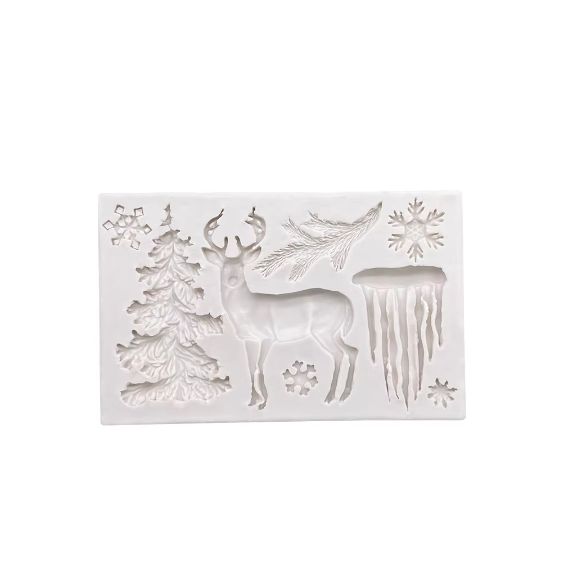 Tree Reindeer Christmas Silicone Mold