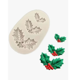 Christmas Holly Leaves Silicone Mold