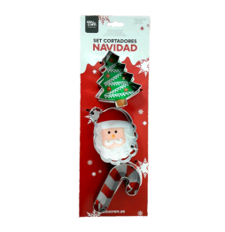 Christmas Tree / Santa Claus / Cane Cutters - Set Of 3