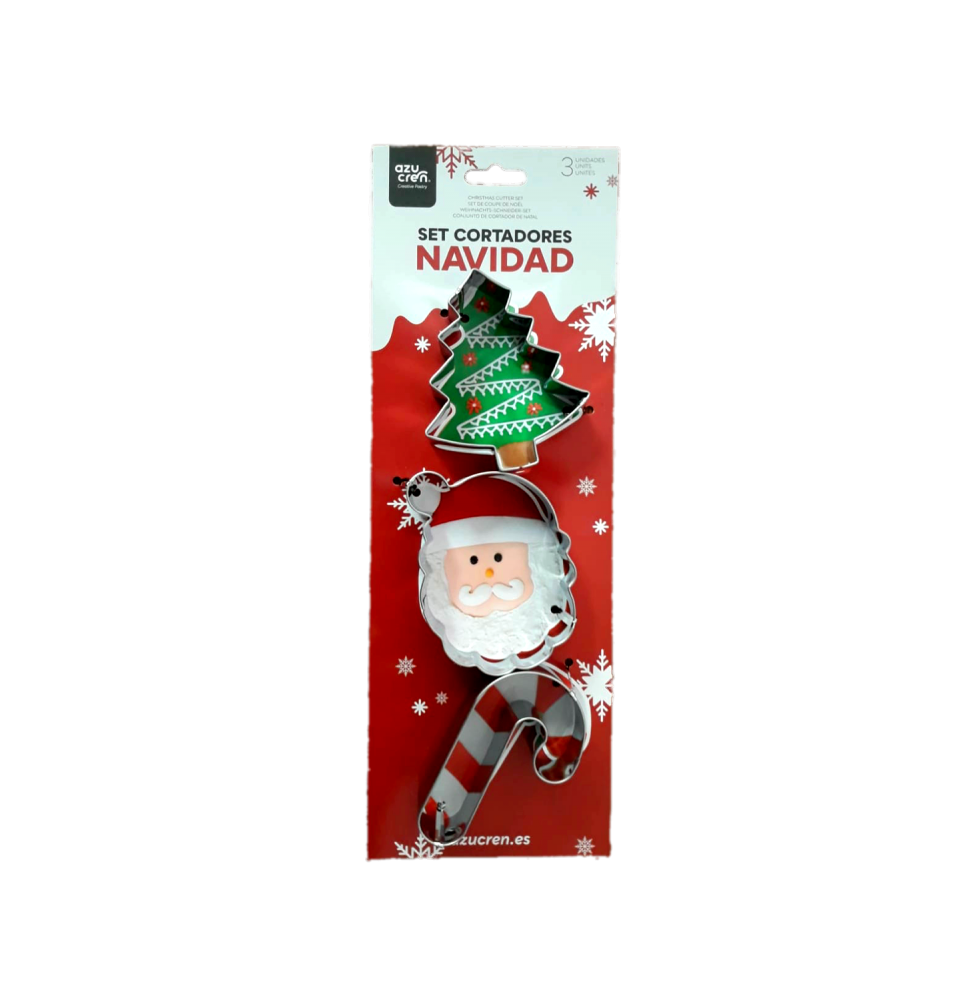 Christmas Tree / Santa Claus / Cane Cutters - Set Of 3
