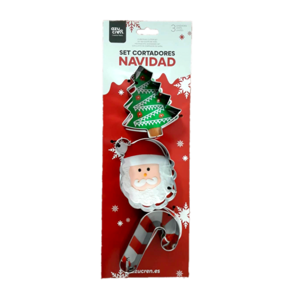 Christmas Tree / Santa Claus / Cane Cutters - Set Of 3