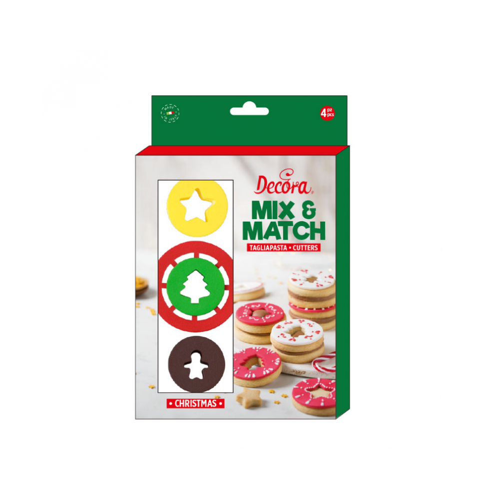 Decora PCS OX Eye Dough Cutter Christmas - Set Of 4