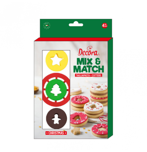 Decora PCS OX Eye Dough Cutter Christmas - Set Of 4