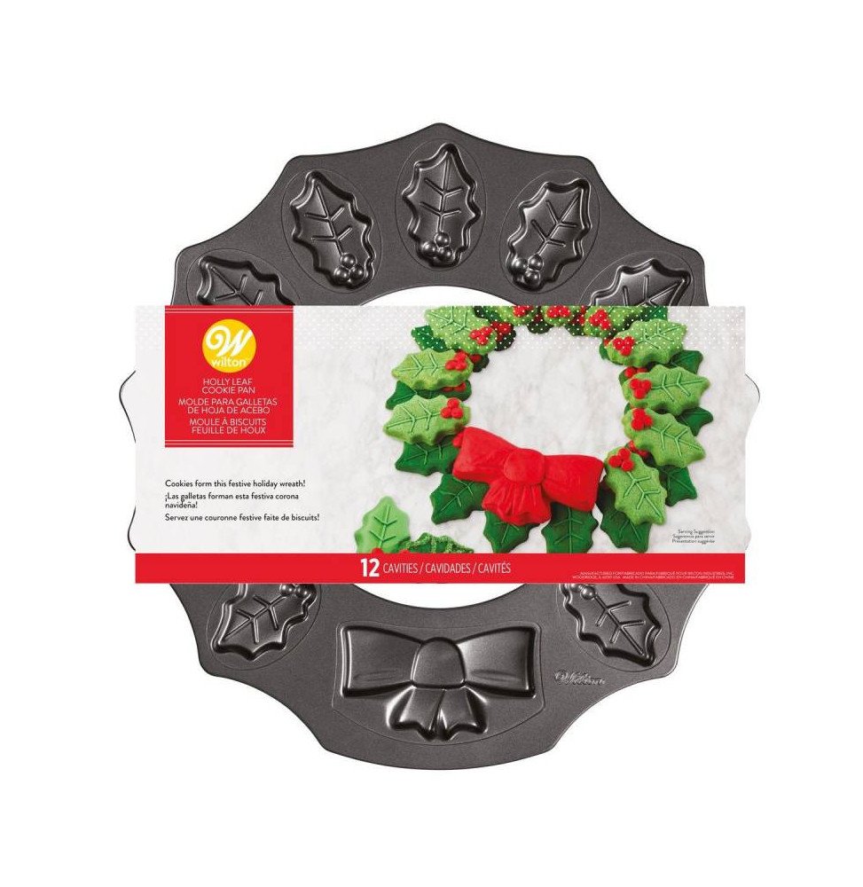 Wilton Holly Wreath Shaped Non-Stick Cookie Pan