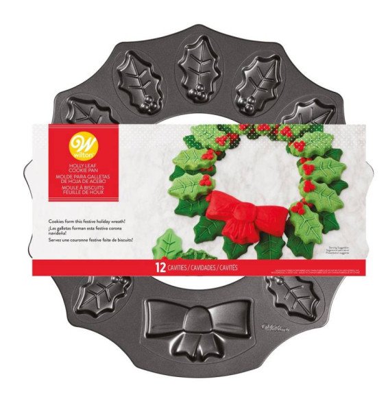 Wilton Holly Wreath Shaped Non-Stick Cookie Pan
