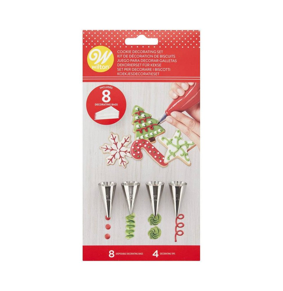 Wilton Cookie Decorating Kit Christmas - Set Of 12