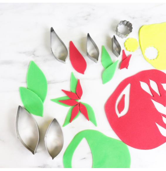 PME Stainless Steel Poinsettia Cutters Christmas - Set of 6