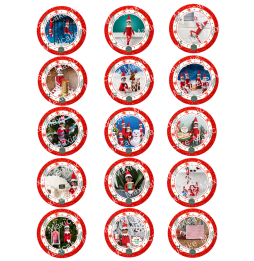 Elf Sample 03 Edible Toppers - Set Of 15