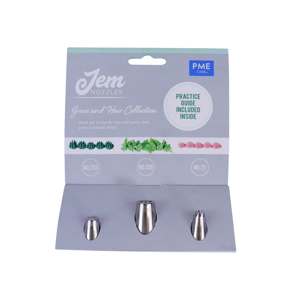 Jem Nozzles Set – Grass & Hair Collection - Pack of 3