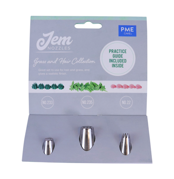 Jem Nozzles Set – Grass & Hair Collection - Pack of 3