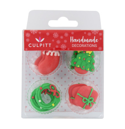 Christmas Sugar Decorations - Set Of 12