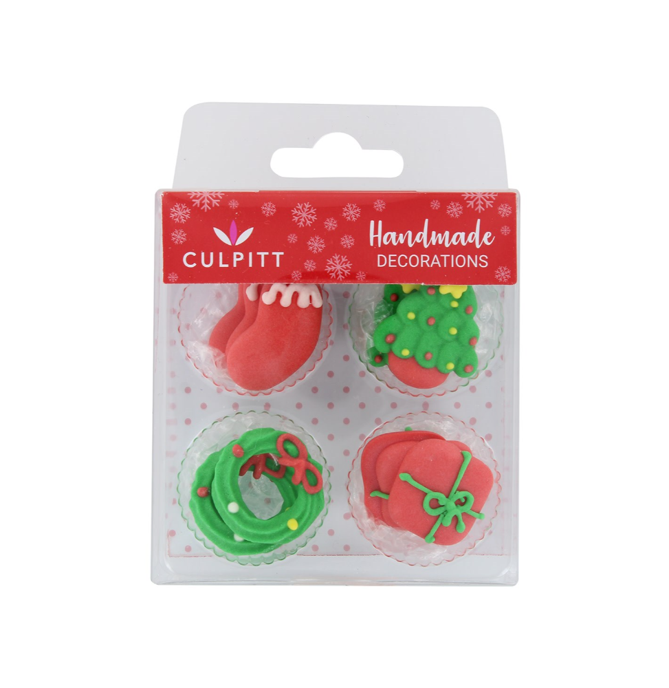 Christmas Sugar Decorations - Set Of 12