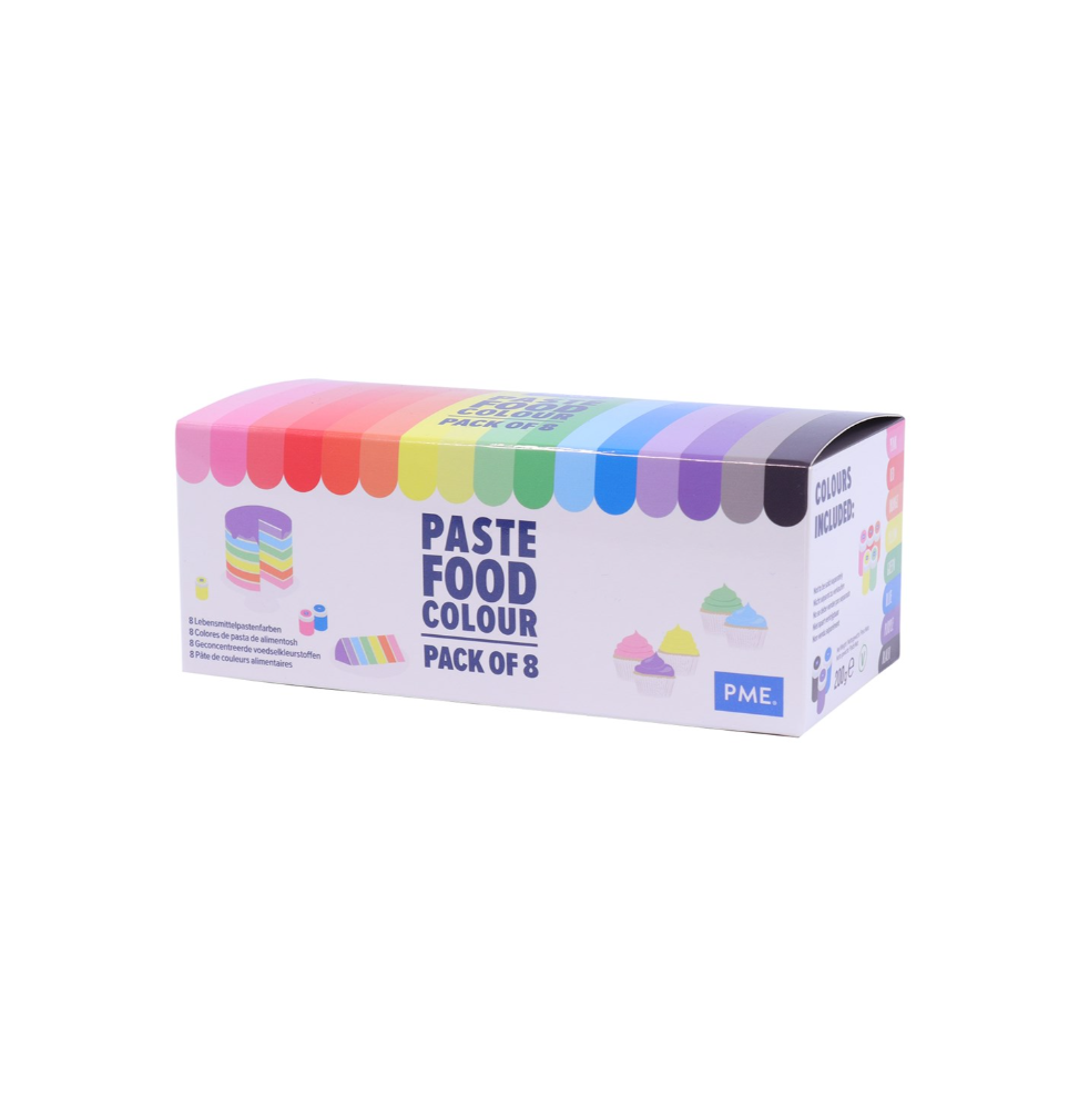 PME - Paste Food Colour - Set of 8