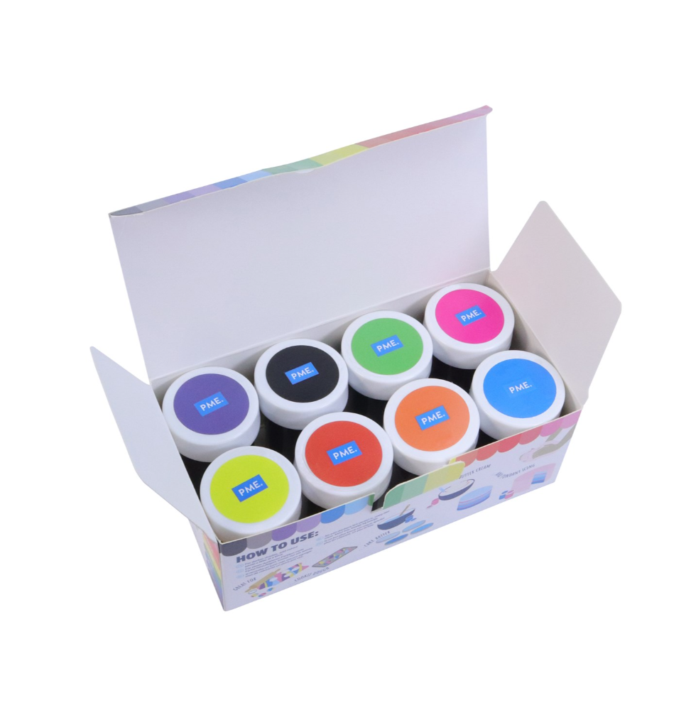 PME - Paste Food Colour - Set of 8