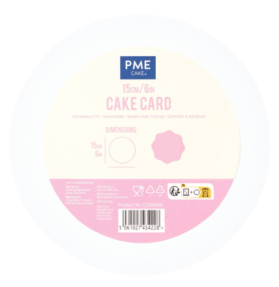 PME - 6'' Round Cake Cards White