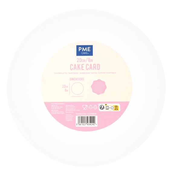 PME - 8'' Round Cake Cards White