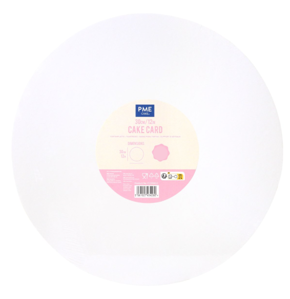 PME - 12'' Round Cake Cards White