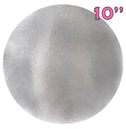 PME -10" Round Cake Boards with Wrapped Edges, Silver