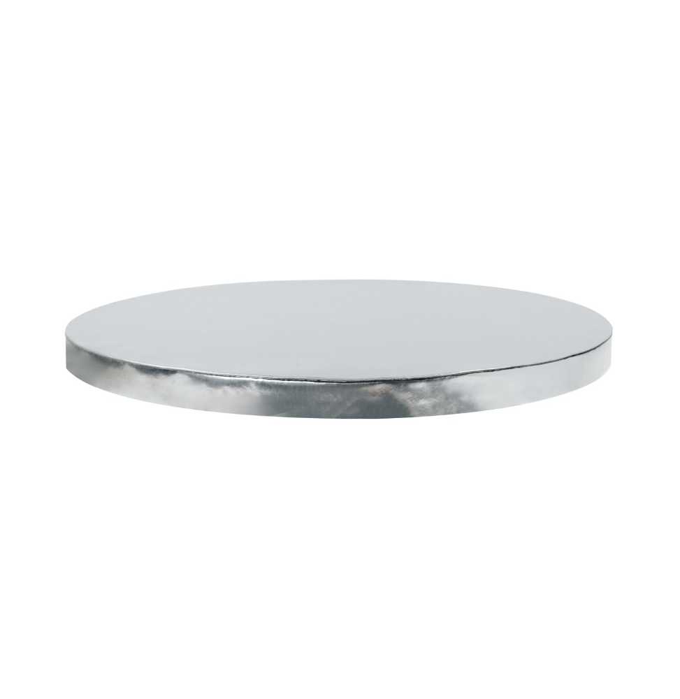 10'' PME - Round Cake Board with Banded Edge Silver