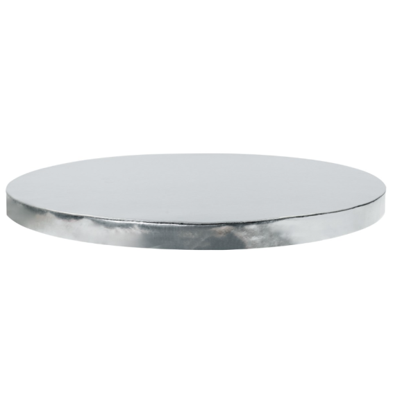 10'' PME - Round Cake Board with Banded Edge Silver