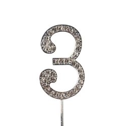 Diamante Number Silver - 3