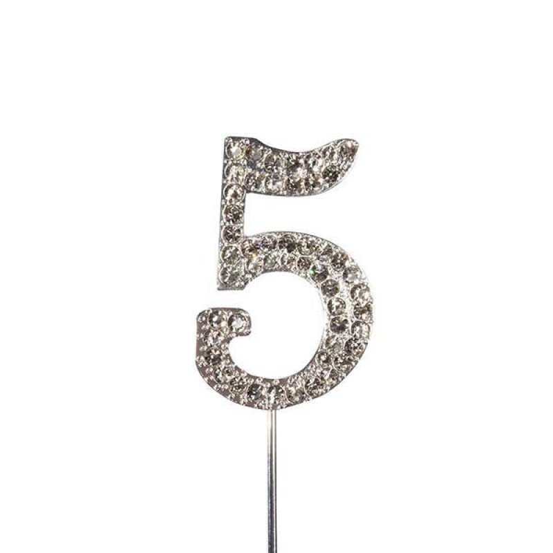 Diamante Number Silver - 5