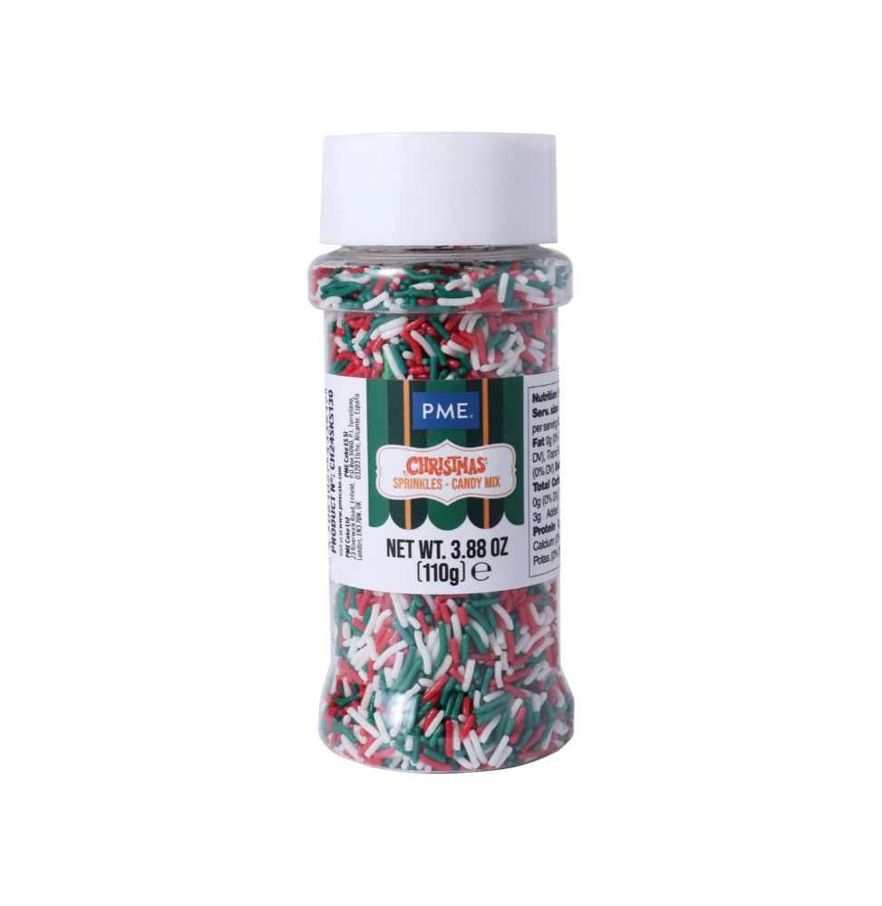 PME Christmas Sprinkles - Candy Cane Mix (110g)