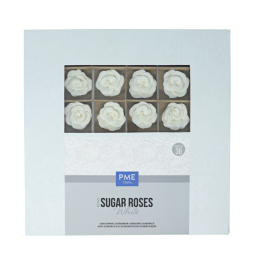 PME - Sugar Roses for Cake Decorating 4mm - Set of 36 (White)