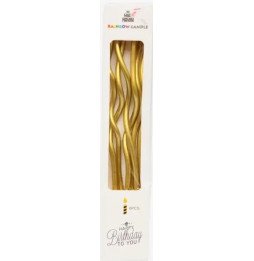 Birthday Candles Curl Gold (17cm)  - Set Of 6