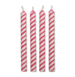 PME Candles - Pink Small Striped (48mm / 1.9”) - Set Of 24