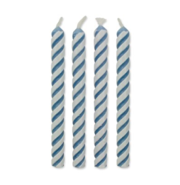 PME Candles - Blue Small Striped (48mm / 1.9”) - Set Of 24