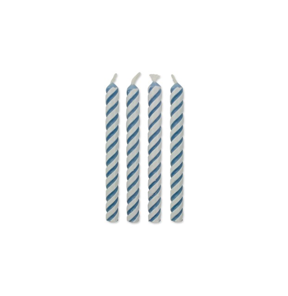 PME Candles - Blue Small Striped (48mm / 1.9”) - Set Of 24