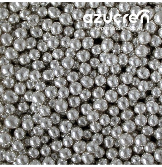 Azucren Pearls 4mm Silver - 90 g