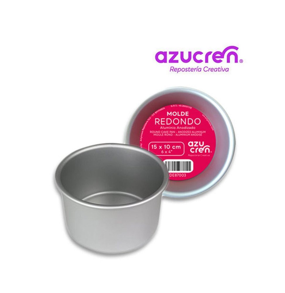 Azucren : Round Cake Tin - 6" x 4'' Deep