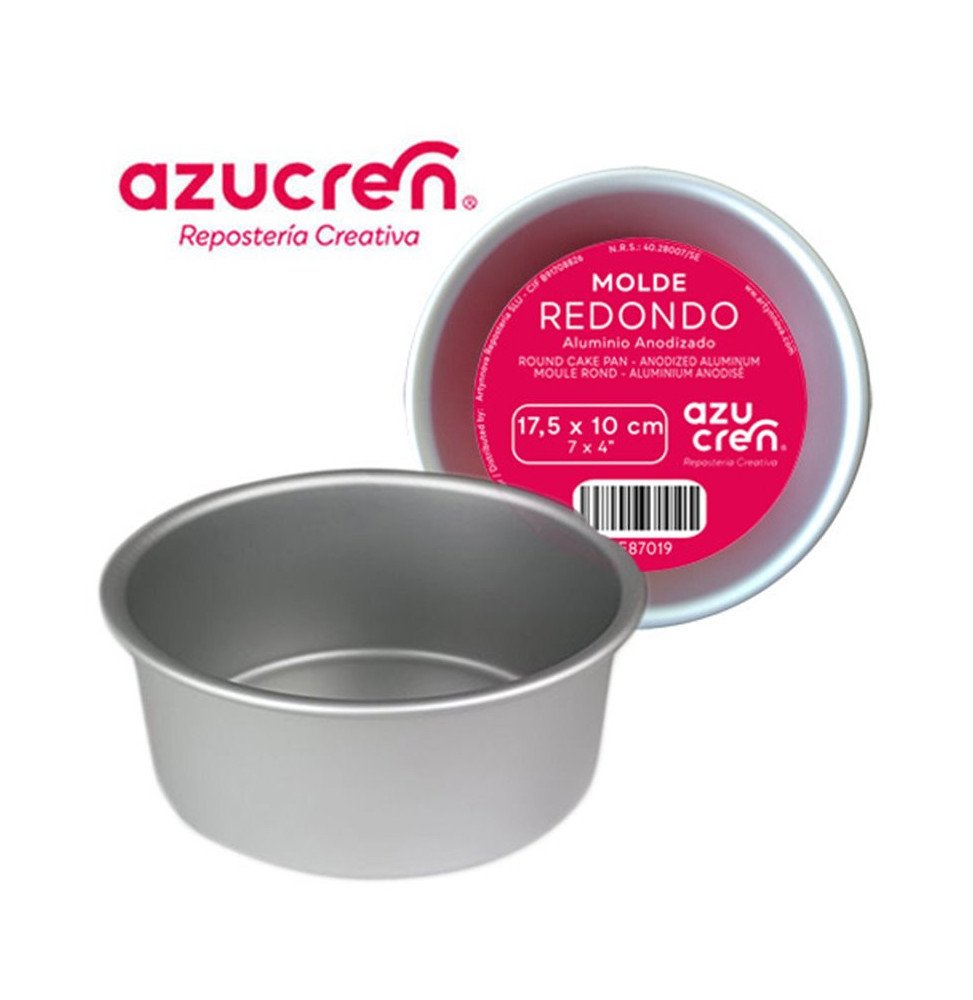 Azucren : Round Cake Tin - 4" x 4'' Deep Azucren : Round Cake Tin - 4" x 4'' Deep
