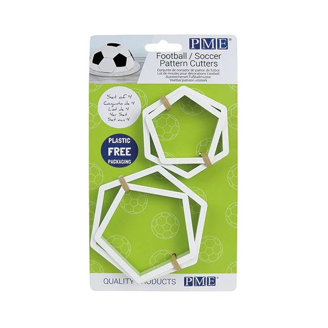 Football/Soccer Ball Pattern Cutters Set of 4