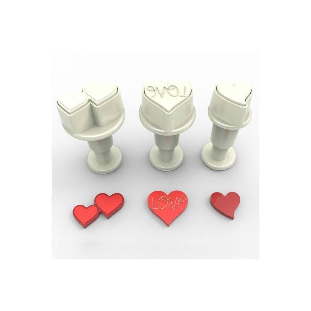 SET OF 3 MINI HEART PLUNGER CUTTERS